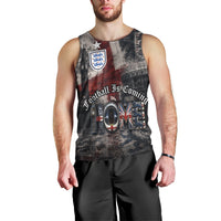 England National Football Men Tank Top Football is Coming Home Typography Grunge Style