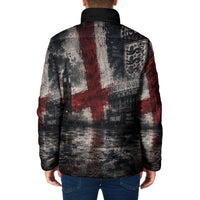 England National Football Padded Jacket Football is Coming Home Typography Grunge Style