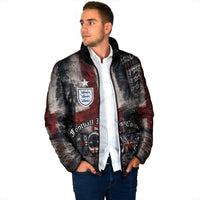 England National Football Padded Jacket Football is Coming Home Typography Grunge Style