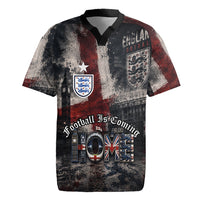 England National Football Rugby Jersey Football is Coming Home Typography Grunge Style