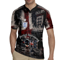 England National Football Rugby Jersey Football is Coming Home Typography Grunge Style