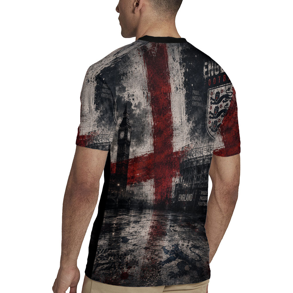 England National Football Rugby Jersey Football is Coming Home Typography Grunge Style