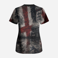 England National Football Scrub Top Football is Coming Home Typography Grunge Style