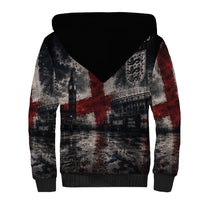 England National Football Sherpa Hoodie Football is Coming Home Typography Grunge Style