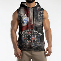England National Football Sleeveless Hoodie Football is Coming Home Typography Grunge Style