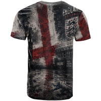 England National Football T Shirt Football is Coming Home Typography Grunge Style