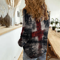 England National Football Women Casual Shirt Football is Coming Home Typography Grunge Style