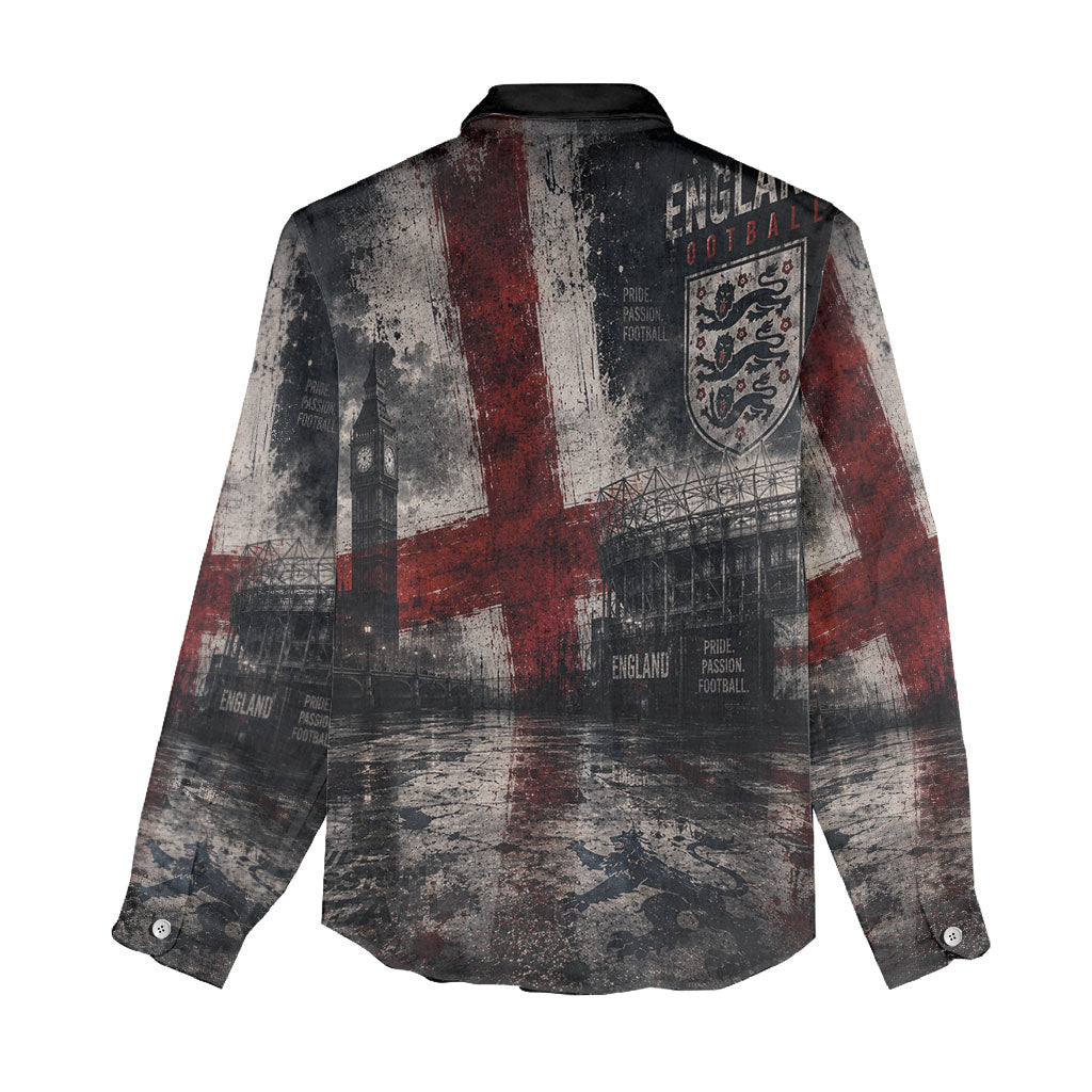 England National Football Women Casual Shirt Football is Coming Home Typography Grunge Style