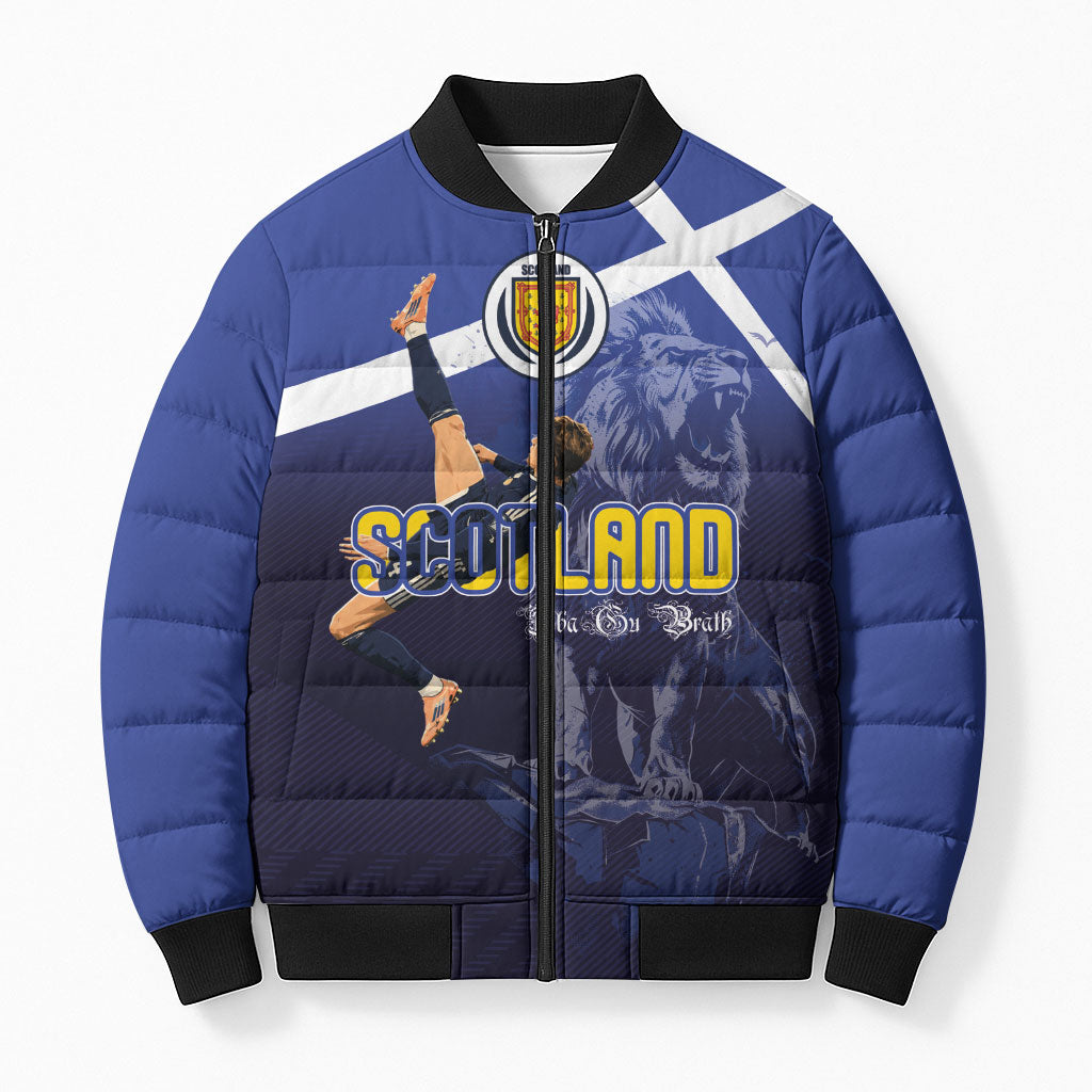 Custom Scotland National Football Bomber Puffer Jacket Volley to the North America 2026