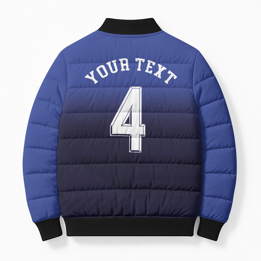 Custom Scotland National Football Bomber Puffer Jacket Volley to the North America 2026