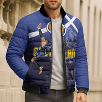 Custom Scotland National Football Bomber Puffer Jacket Volley to the North America 2026