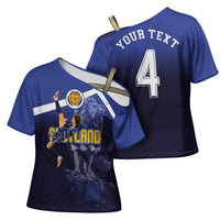 Custom Scotland National Football Cross Shoulder Shirt Volley to the North America 2026