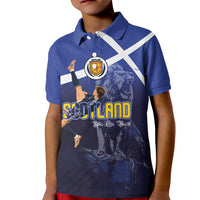 Custom Scotland National Football Kid Polo Shirt Volley to the North America 2026