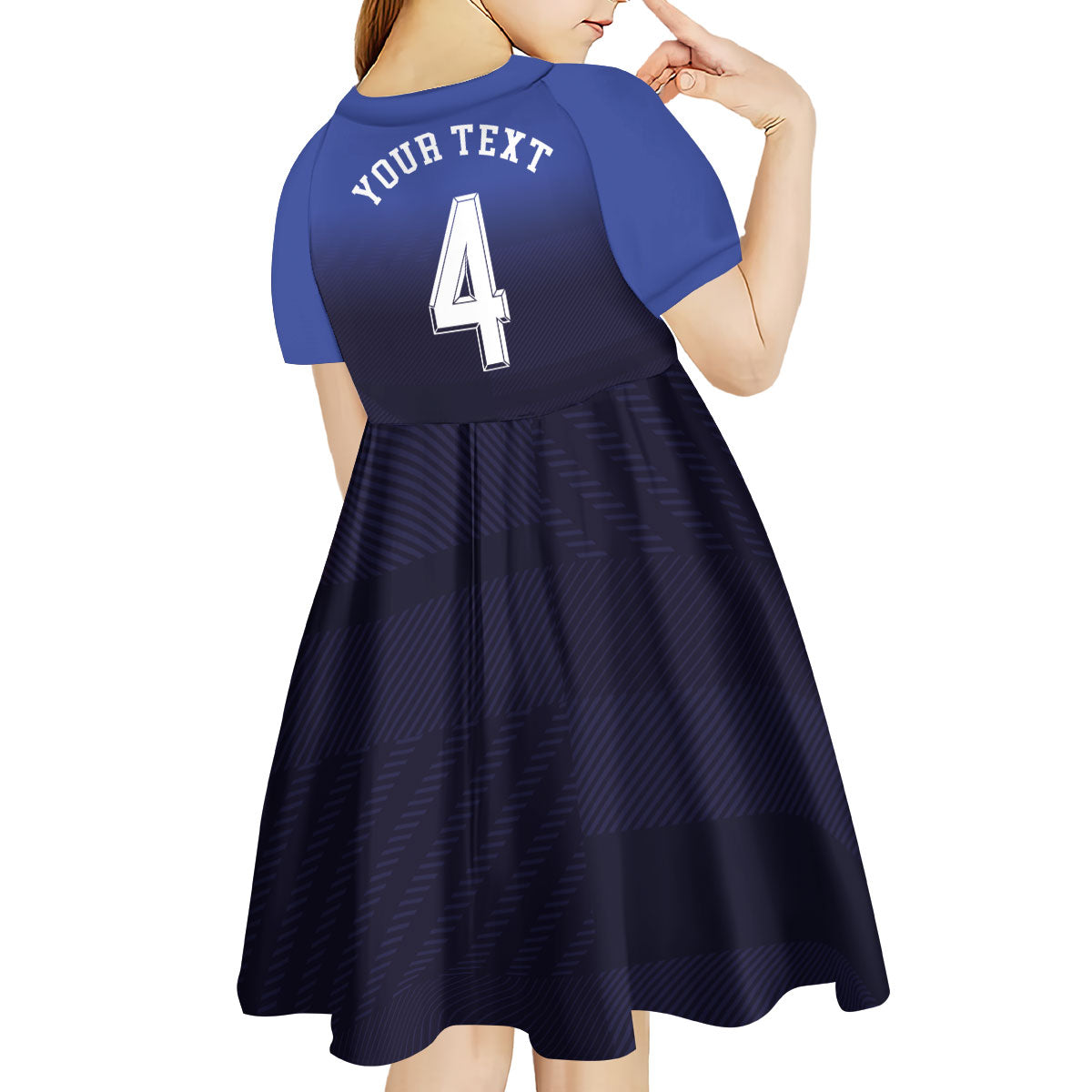 Custom Scotland National Football Kid Short Sleeve Dress Volley to the North America 2026