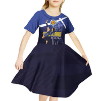 Custom Scotland National Football Kid Short Sleeve Dress Volley to the North America 2026
