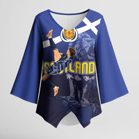 Custom Scotland National Football Kimono Sleeve Blouse Volley to the North America 2026