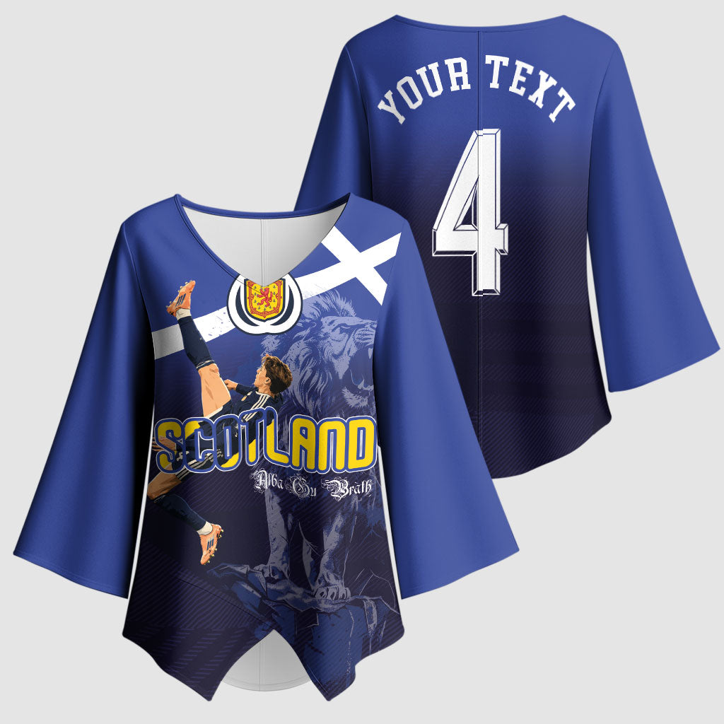 Custom Scotland National Football Kimono Sleeve Blouse Volley to the North America 2026