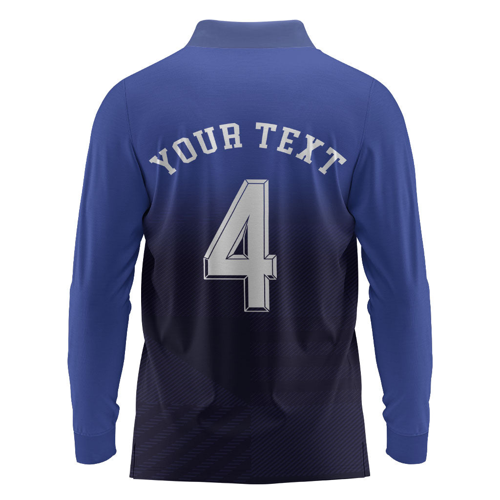 Custom Scotland National Football Long Sleeve Polo Shirt Volley to the North America 2026