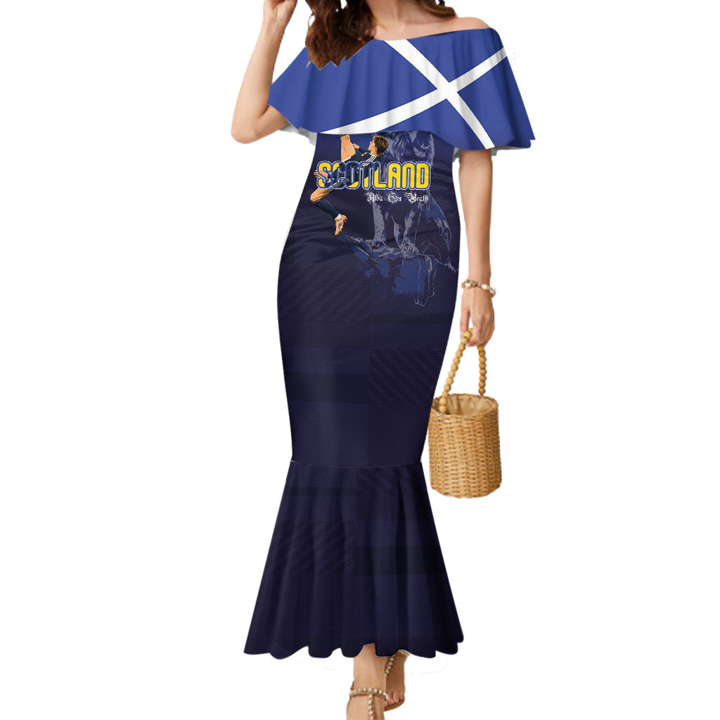 Custom Scotland National Football Mermaid Dress Volley to the North America 2026