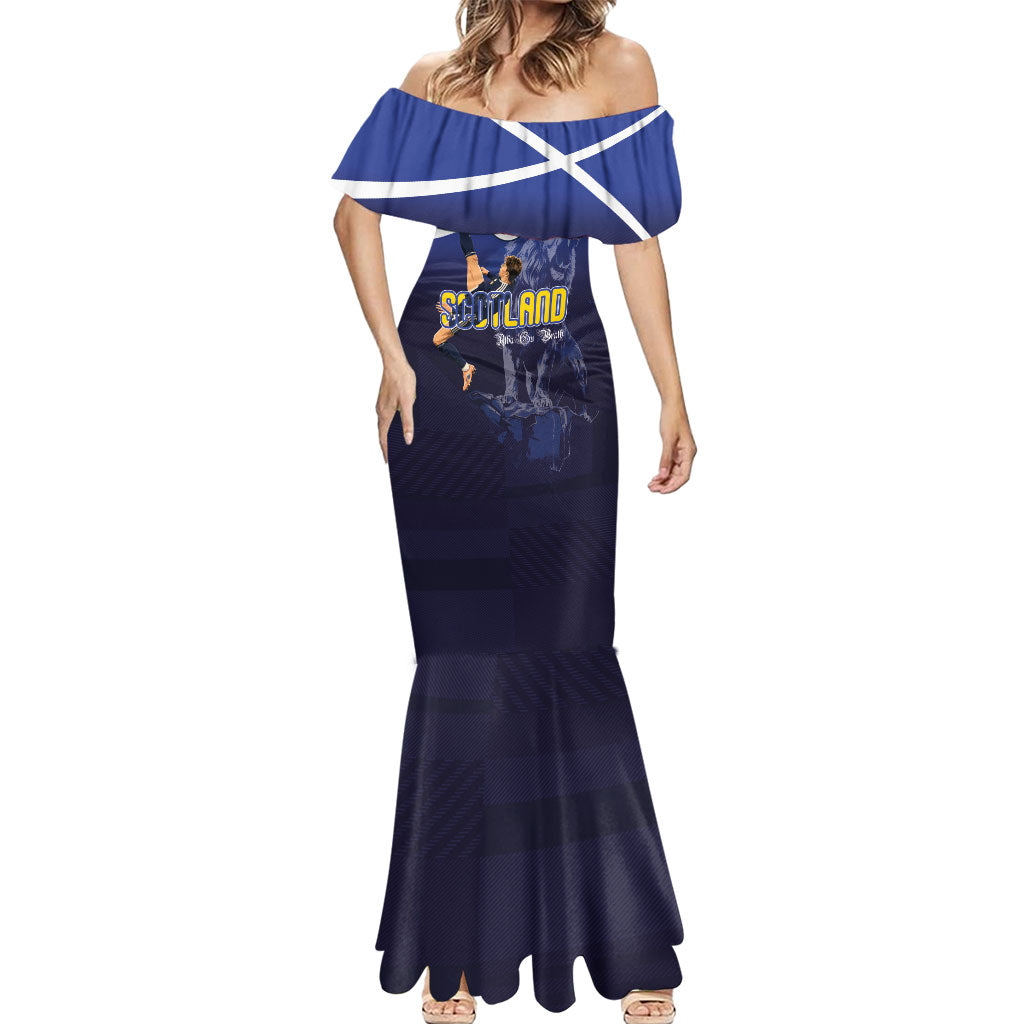Custom Scotland National Football Mermaid Dress Volley to the North America 2026
