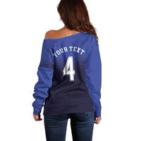 Custom Scotland National Football Off Shoulder Sweater Volley to the North America 2026