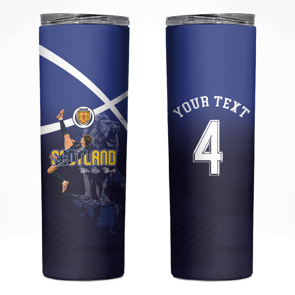 Custom Scotland National Football Skinny Tumbler Volley to the North America 2026