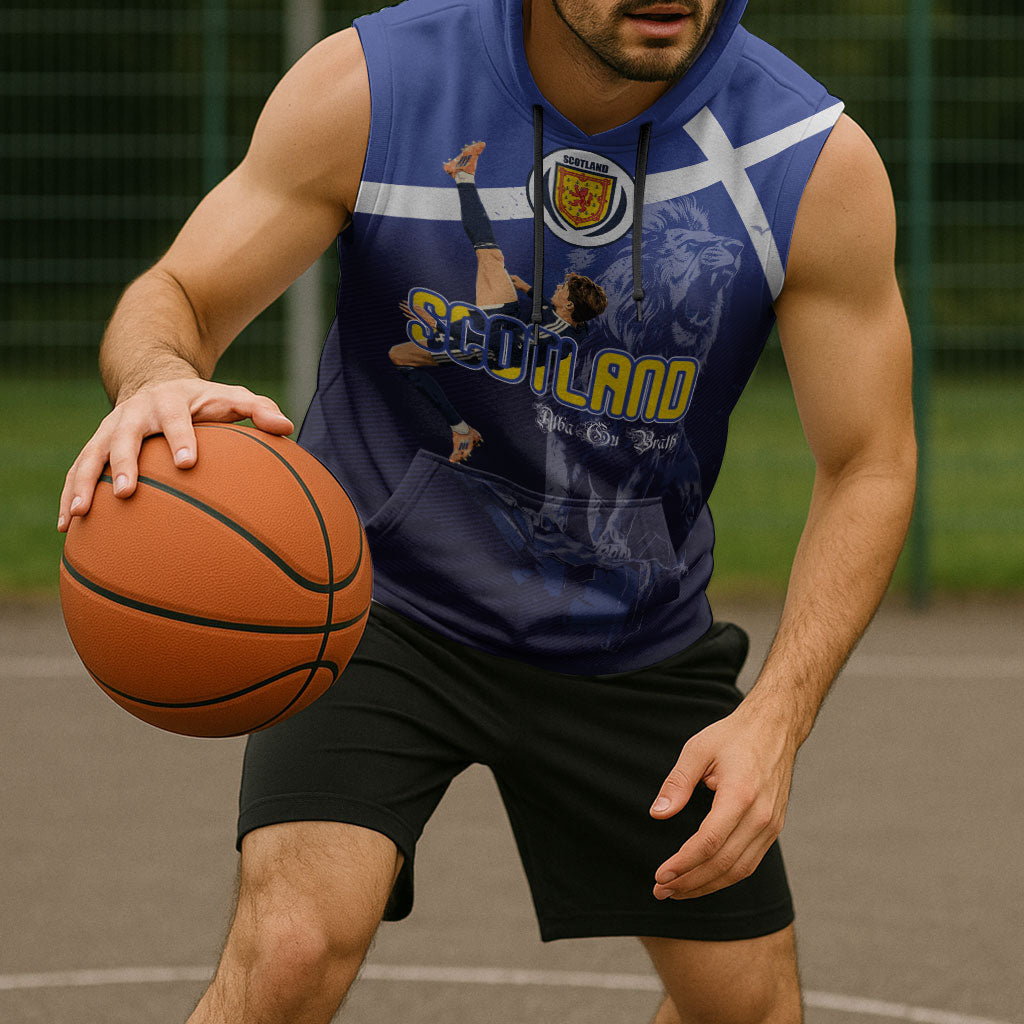 Custom Scotland National Football Sleeveless Hoodie Volley to the North America 2026