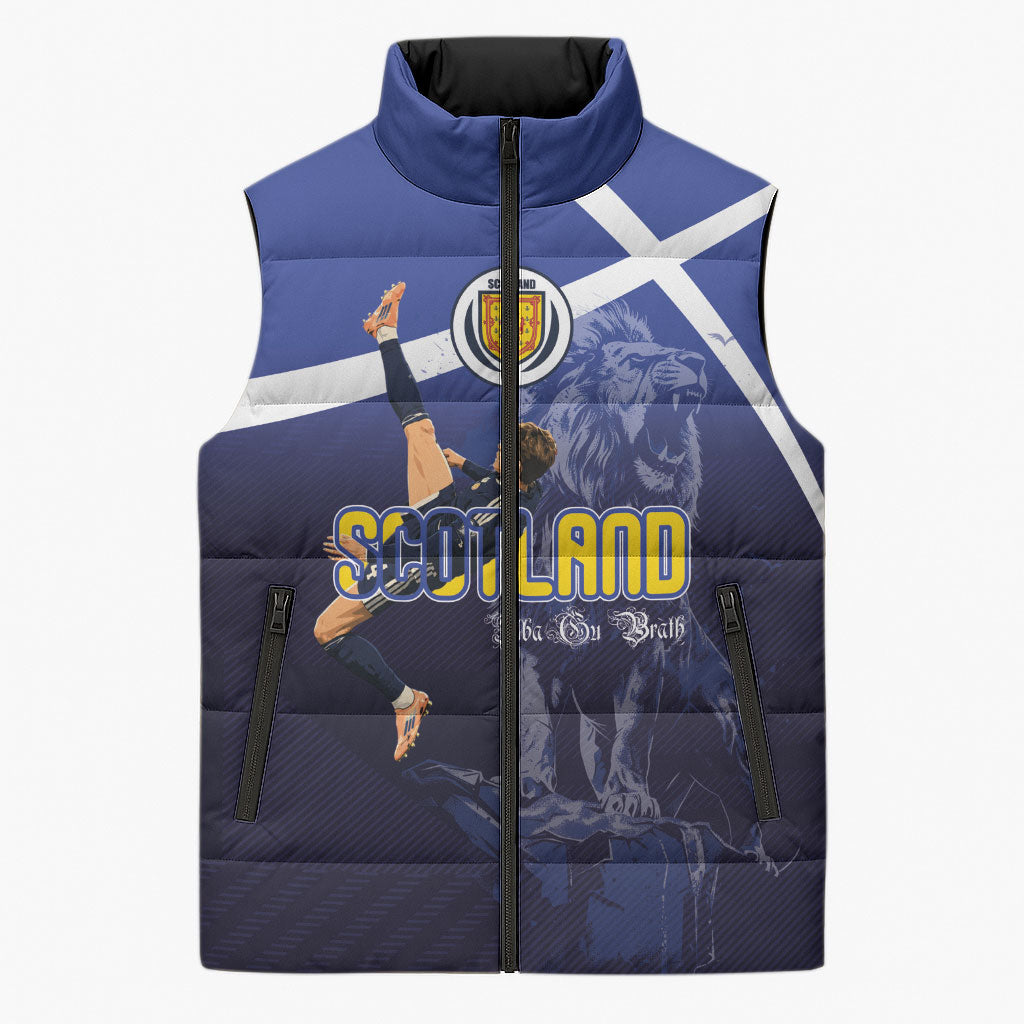 Custom Scotland National Football Sleeveless Puffer Jacket Volley to the North America 2026