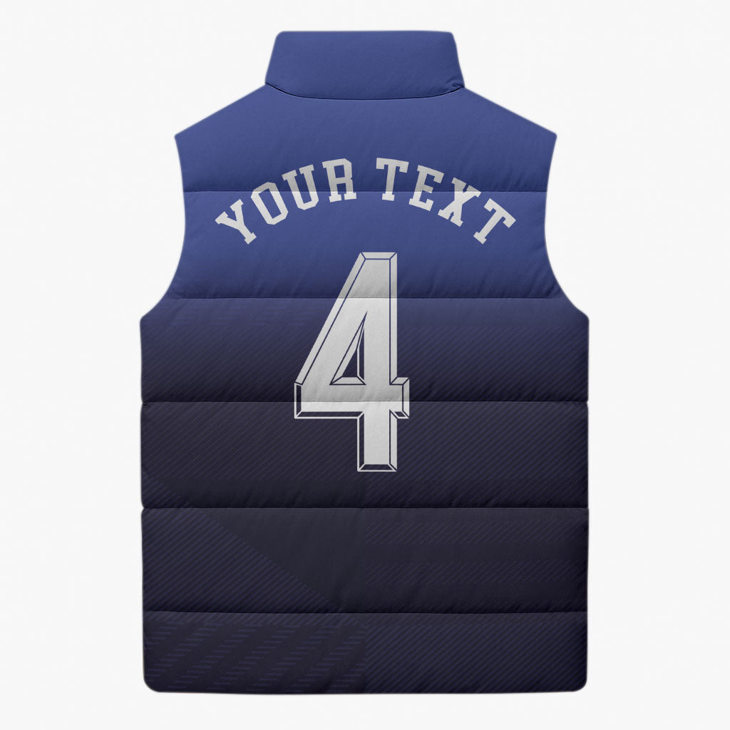 Custom Scotland National Football Sleeveless Puffer Jacket Volley to the North America 2026