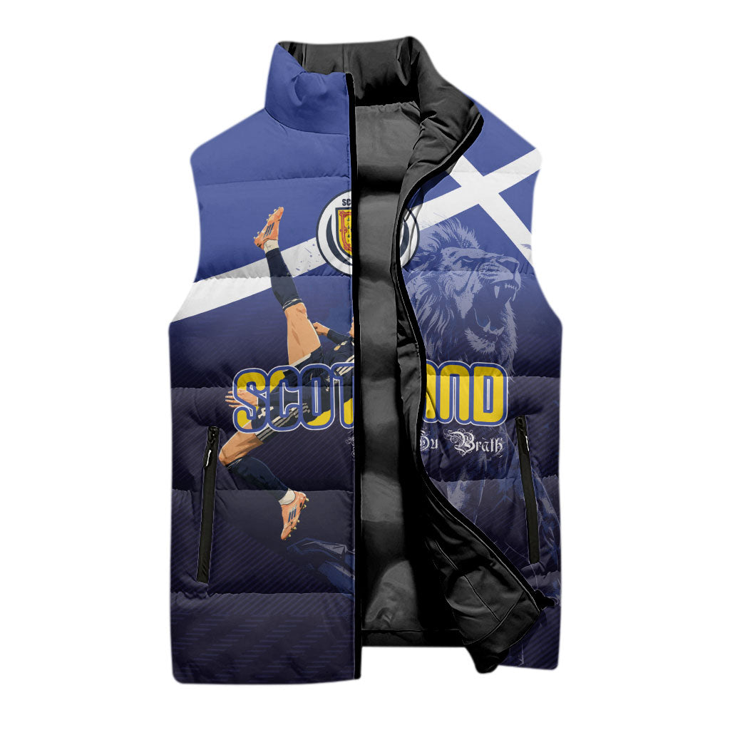 Custom Scotland National Football Sleeveless Puffer Jacket Volley to the North America 2026