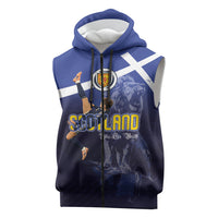 Custom Scotland National Football Sleeveless Zip Hoodie Volley to the North America 2026