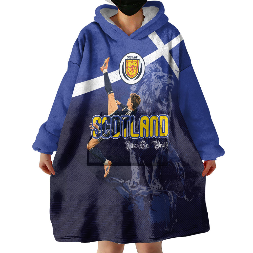 Custom Scotland National Football Wearable Blanket Hoodie Volley to the North America 2026