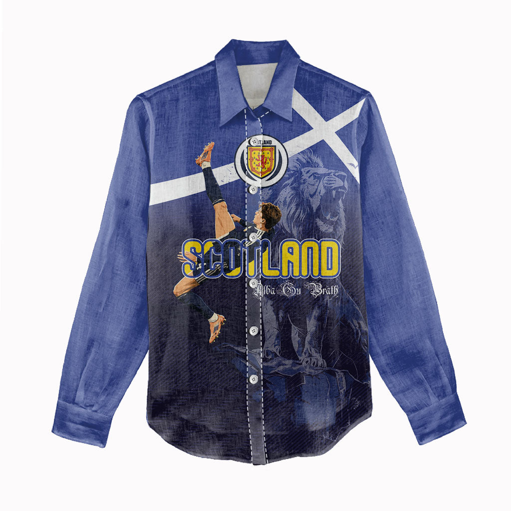 Custom Scotland National Football Women Casual Shirt Volley to the North America 2026