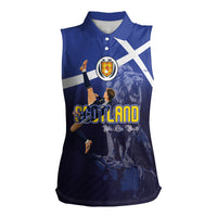 Custom Scotland National Football Women Sleeveless Polo Shirt Volley to the North America 2026