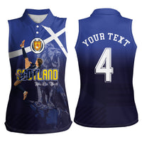 Custom Scotland National Football Women Sleeveless Polo Shirt Volley to the North America 2026