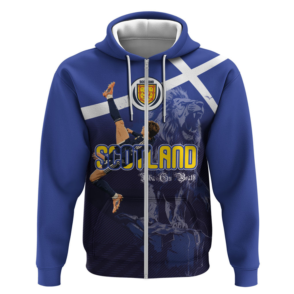 Custom Scotland National Football Zip Hoodie Volley to the North America 2026
