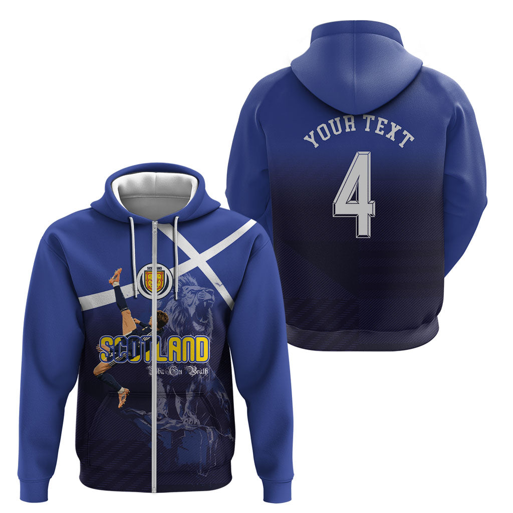 Custom Scotland National Football Zip Hoodie Volley to the North America 2026