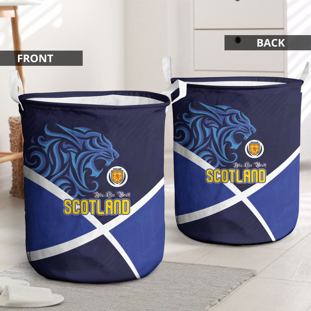 Scotland National Football Laundry Basket Lions with Flag Sporty Tartan Style