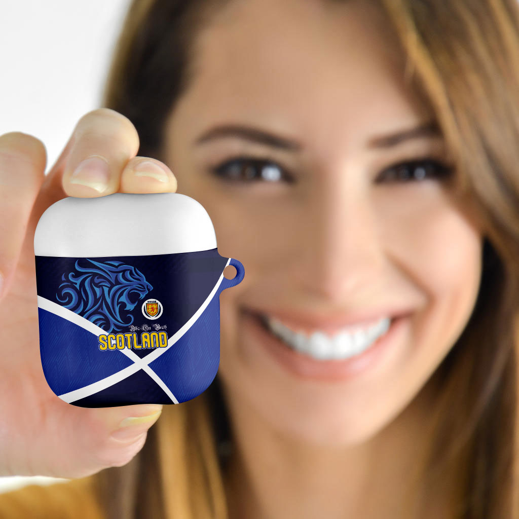Scotland National Football AirPods Case Lions with Flag Sporty Tartan Style