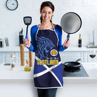 Scotland National Football Apron Lions with Flag Sporty Tartan Style