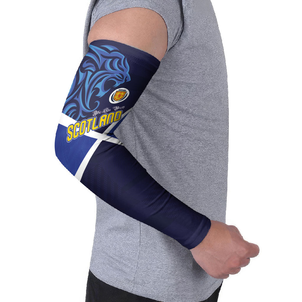 Custom Scotland National Football Arm Sleeves Lions with Flag Sporty Tartan Style