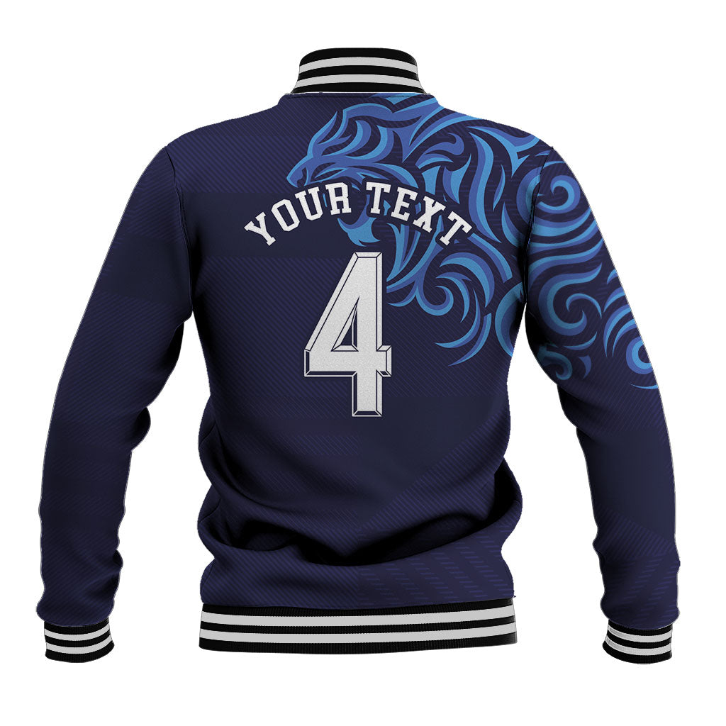 Custom Scotland National Football Baseball Jacket Lions with Flag Sporty Tartan Style