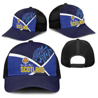 Scotland National Football Baseball Net Cap Lions with Flag Sporty Tartan Style