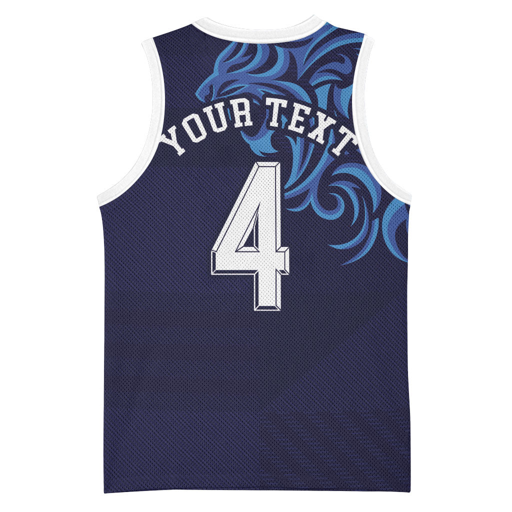 Custom Scotland National Football Basketball Jersey Lions with Flag Sporty Tartan Style