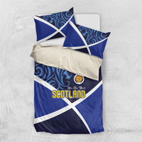 Scotland National Football Bedding Set Lions with Flag Sporty Tartan Style