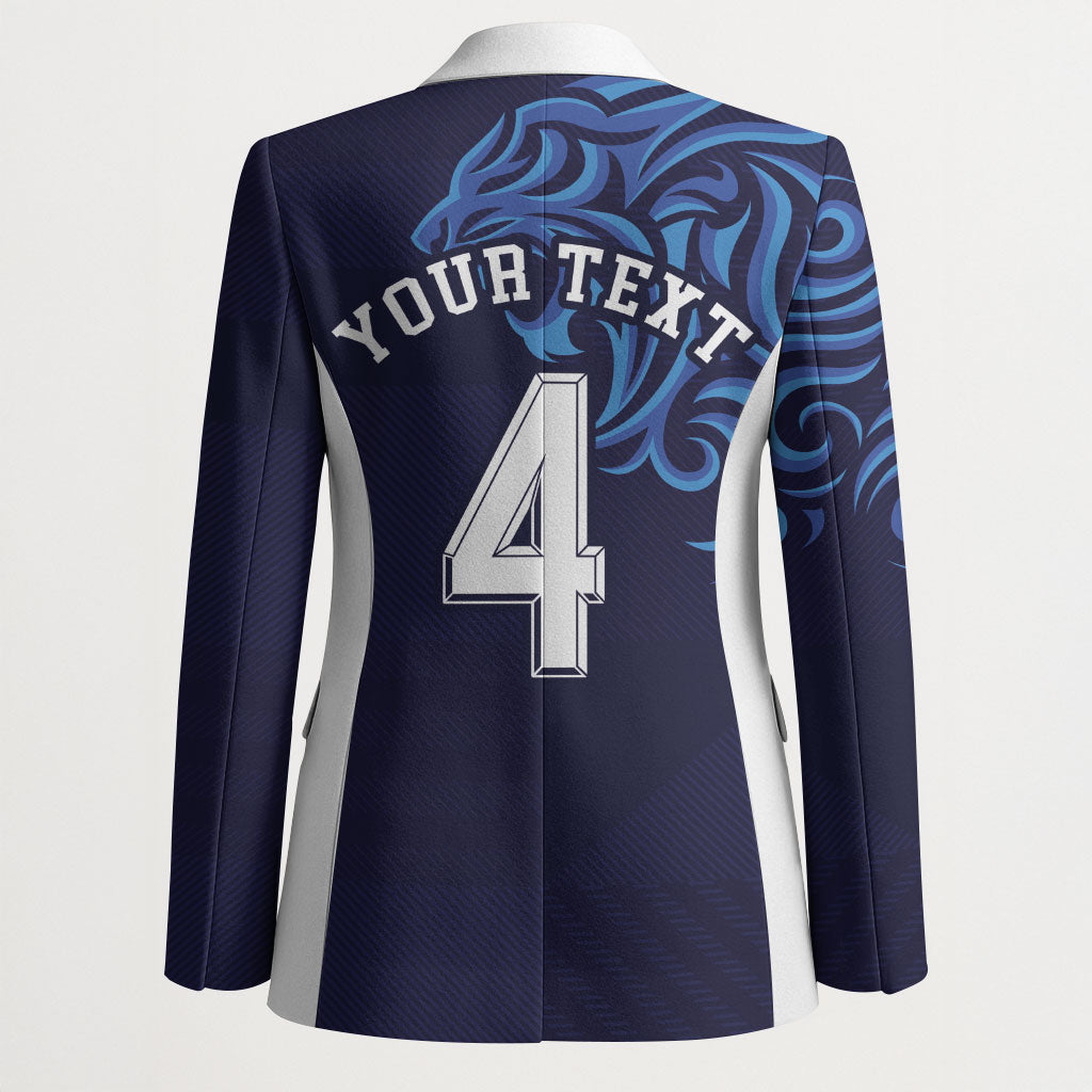 Custom Scotland National Football Blazer Lions with Flag Sporty Tartan Style