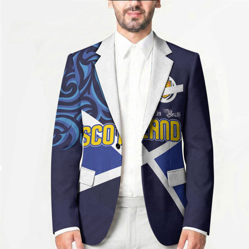 Custom Scotland National Football Blazer Lions with Flag Sporty Tartan Style