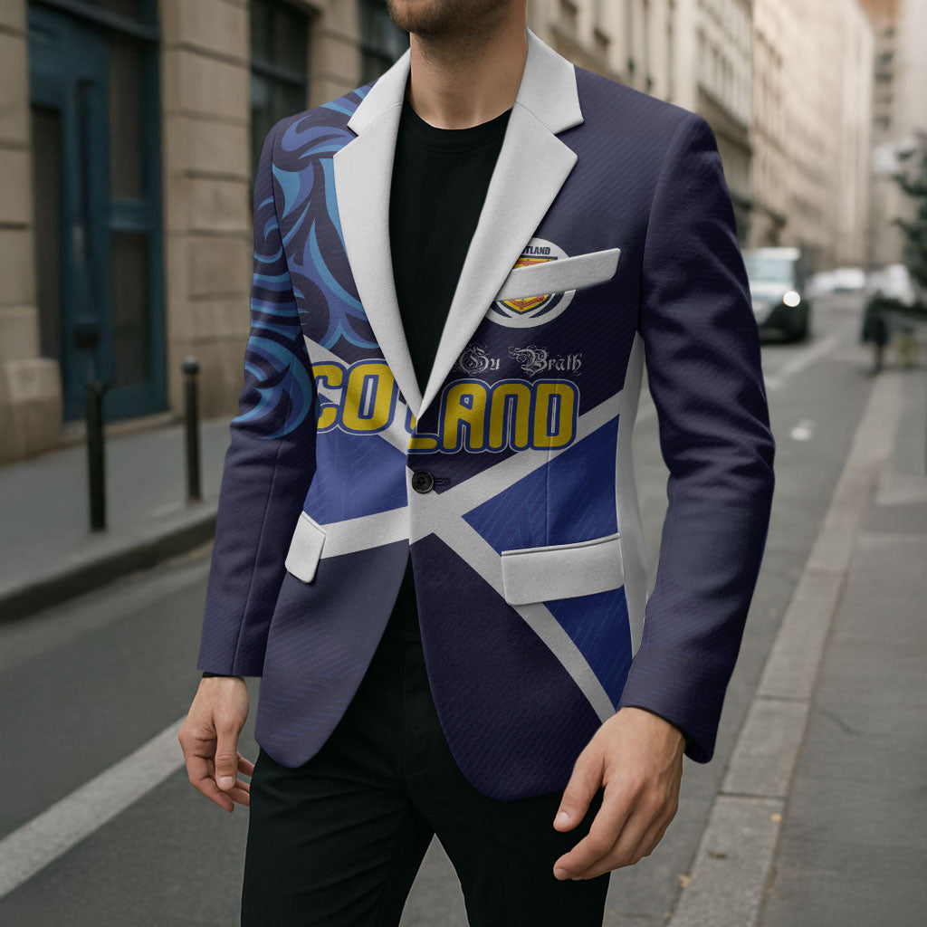 Custom Scotland National Football Blazer Lions with Flag Sporty Tartan Style