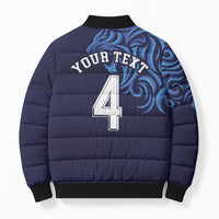 Custom Scotland National Football Bomber Puffer Jacket Lions with Flag Sporty Tartan Style