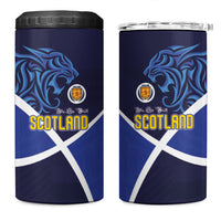 Scotland National Football 4 in 1 Can Cooler Tumbler Lions with Flag Sporty Tartan Style